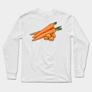 Carrot cartoon illustration Long Sleeve T-Shirt